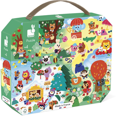 Janod - Puzzle - 4 Jahreszeiten - 36 Teile