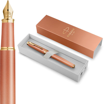 Parker, ich schreibe Rituals Füllfederhalter | erfrischendes Orange-Finish mit Farbverlauf und goldenen Details | mittlere Feder | blaue Tinte | Geschenkverpackung
