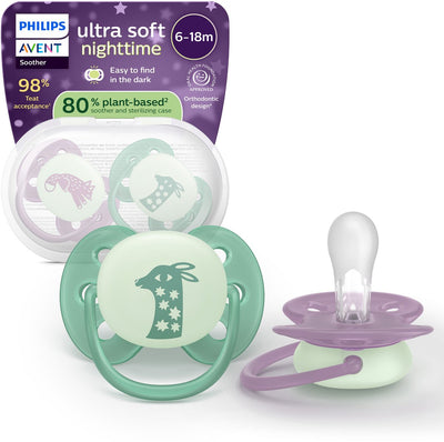 Philips Avent Ultra Soft Nighttime – 6 bis 18 Monate – im Dunkeln leuchtender Schnuller – scf094 04