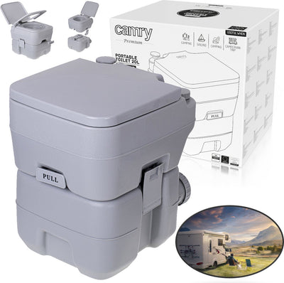 Camry – Campingtoilette – mobile Toilette mit 20 Liter Fassungsvermögen und 13 Liter Spülwassertank