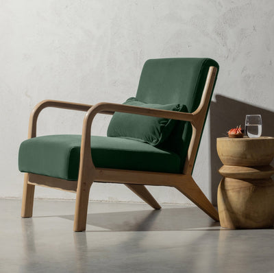 Woood Mark Sessel – Samt – Flaschengrün – 75 x 67 x 82