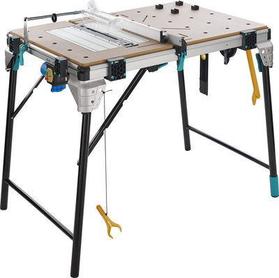 Wolfcraft – Master Cut 2600 – Werkbank – klappbarer Arbeitstisch – klappbarer Sägetisch – Maschinentisch – 120 kg – 6918000 – 10 Jahre Garantie