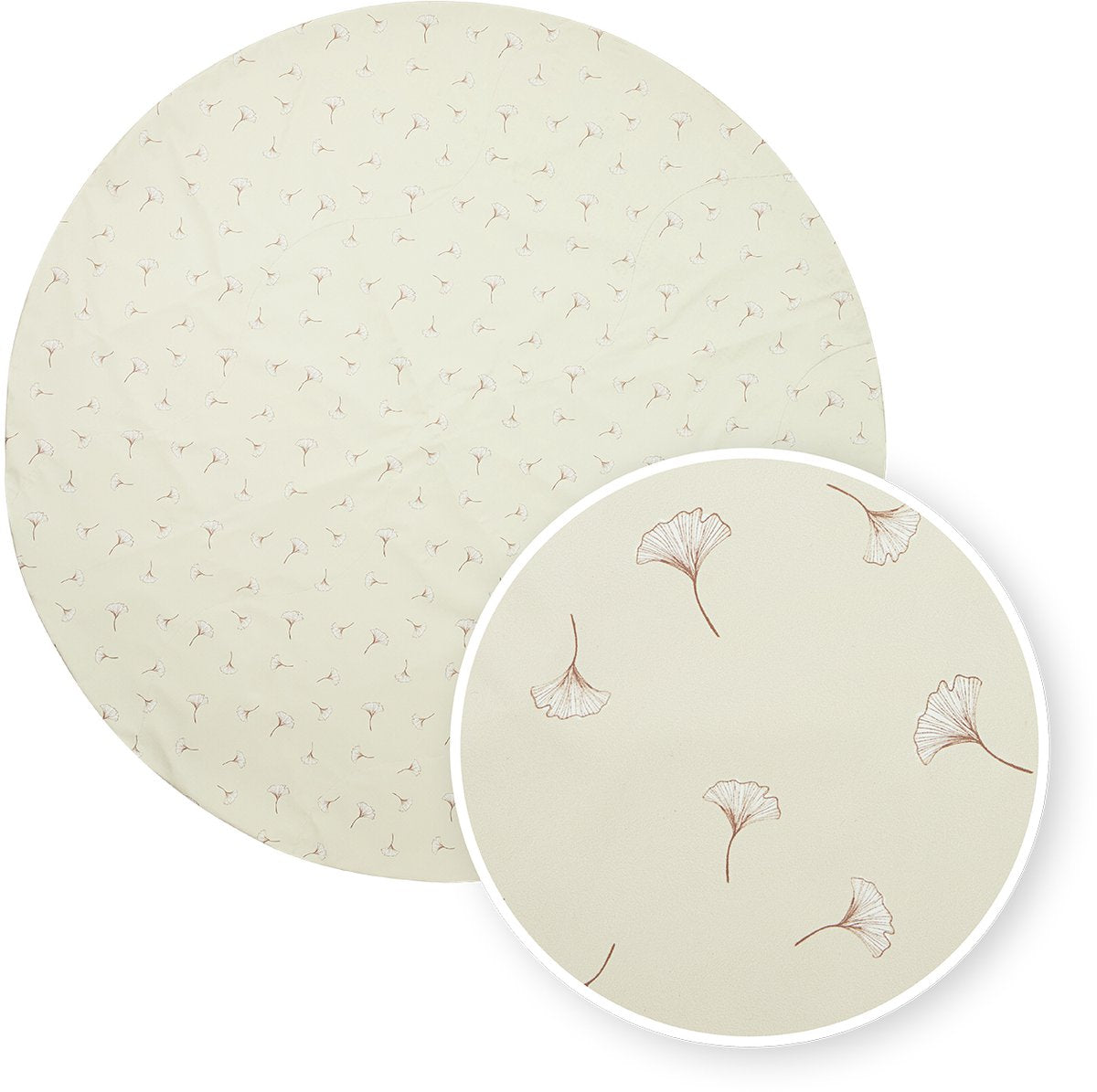 Meyco Baby-Ginkgo-Hochstuhl-Unterlage – ⌀110 cm – weicher Sand