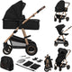Lionelo Amber 2in1 – Kinderwagen 2 in 1 – Reisebett + Buggy – von der Geburt bis 22 kg (0–4 Jahre) – Luftreifen – Vollfederung – bequeme Matratze – schnell faltbar – Wickeltasche – Moskitonetz – Regenschutz – Wickelauflage – Kinderwagen – Baby-Kleinkind