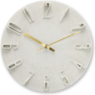 Hama Wanduhr - Korfu - Quarz - Analog - 3D-Zahlen - Beige