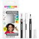 Snazaroo 1180156 Pinselstift-Set Schwarz und Weiß 3-teilig – Gesichtsbemalungsmarker für Detailkonturen – gebrauchsfertig