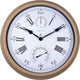 Nexttime Hyazinthe – Wanduhr – 40,5 cm – Metall – braun – wetterfest