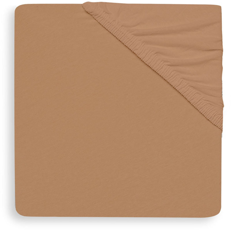 Jollein – Baby-Spannbetttuch Jersey (Keks) – Baumwolle – Spannbettlaken für Kinderbett – 40 50 x 80 90 cm
