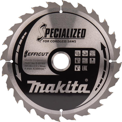 Makita Zubehör Kreissägeblatt Holz | Wirkung 235x30x2,2 24t 20g - e-01915 - e-01915