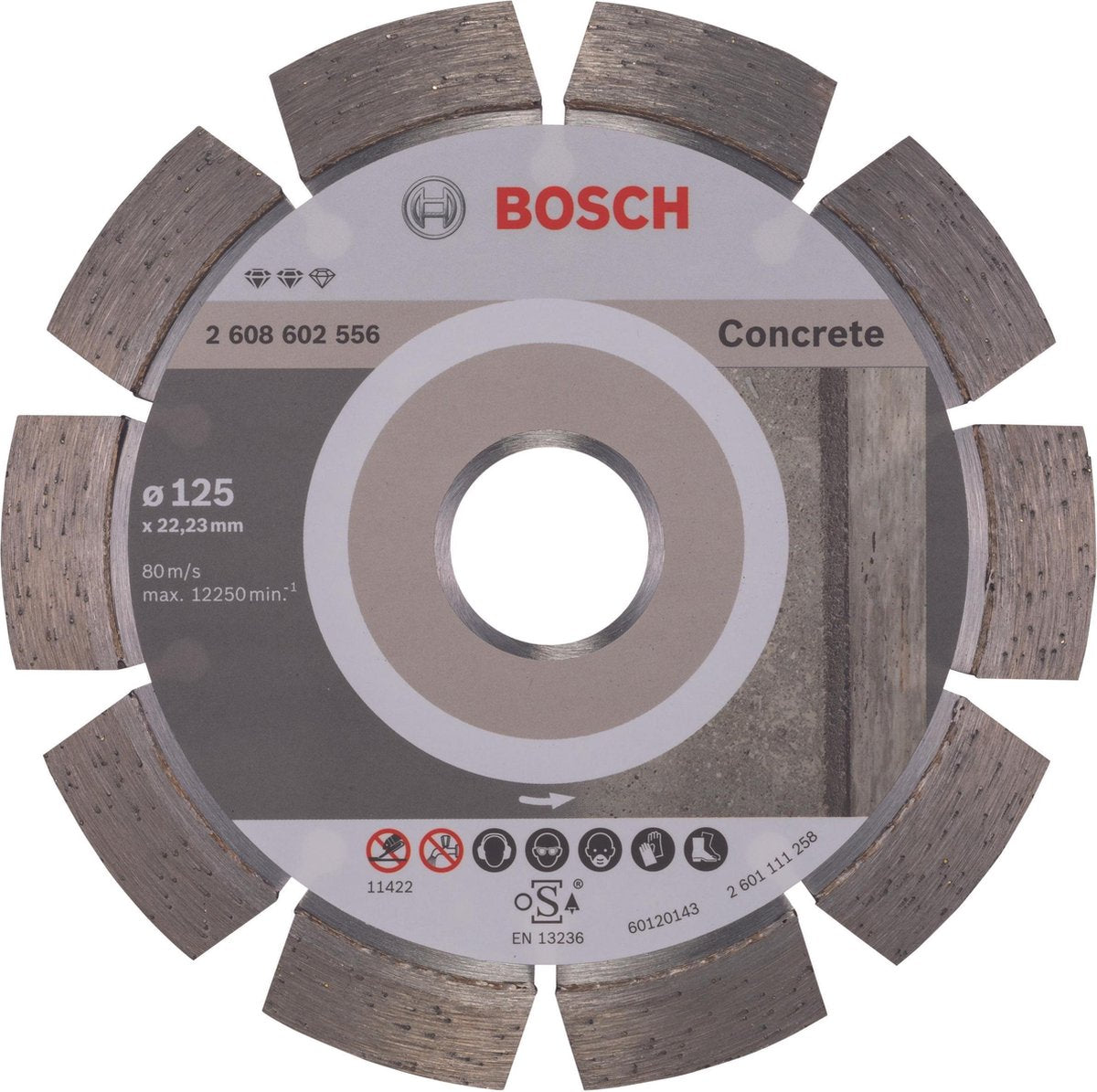 Bosch - Diamant-Trennscheibe Expert für Beton 125 x 22,23 x 2,2 x 12 mm