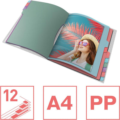 Esselte Colour'breeze Sortiermappe, PP, ft A4, 12 Register, sortiert