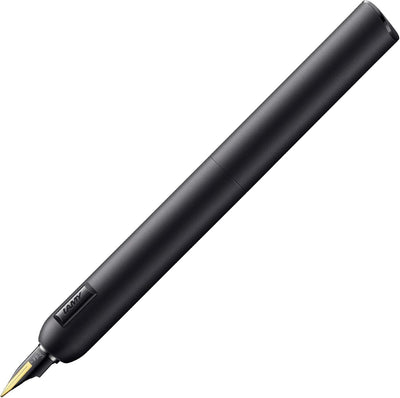 Lamy Dialog CC Füllfederhalter 081 – faszinierender Füllfederhalter mit mattschwarzer Lackierung und Drehmechanismus – 14 kt. Bicolor-Roségoldfeder in Schreibstärke b – inkl. 5er-Pack t 10 blaue Patronen, Konverter Z 27 und Lederetui