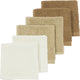 Meyco Baby Uni Gesichtstücher – 6er-Pack – Frottee – gebrochenes Sand-Toffee – 30 x 30 cm