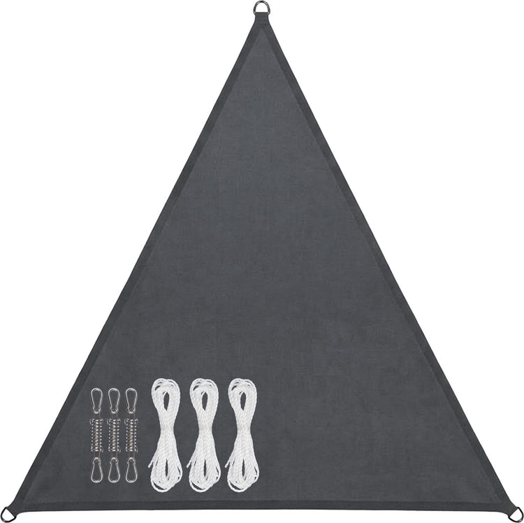 Abbey Camp Schattentuch – Pes – 3,6 x 3,6 x 3,6 m – grau – Sonnentuch – Edelstahlringe – Sonnenschirm