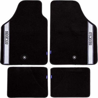 Sparco Automatten Universal 4er-Set – Stoff – Schwarz mit Grau