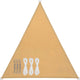 Abbey Camp Schattentuch – Pes – 3,6 x 3,6 x 3,6 m – Sand – Sonnentuch – Edelstahlringe – Sonnenschirm