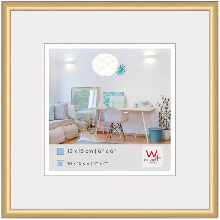 Walther New Lifestyle - Kunststoffrahmen - Fotogröße 15x15 cm - Gold