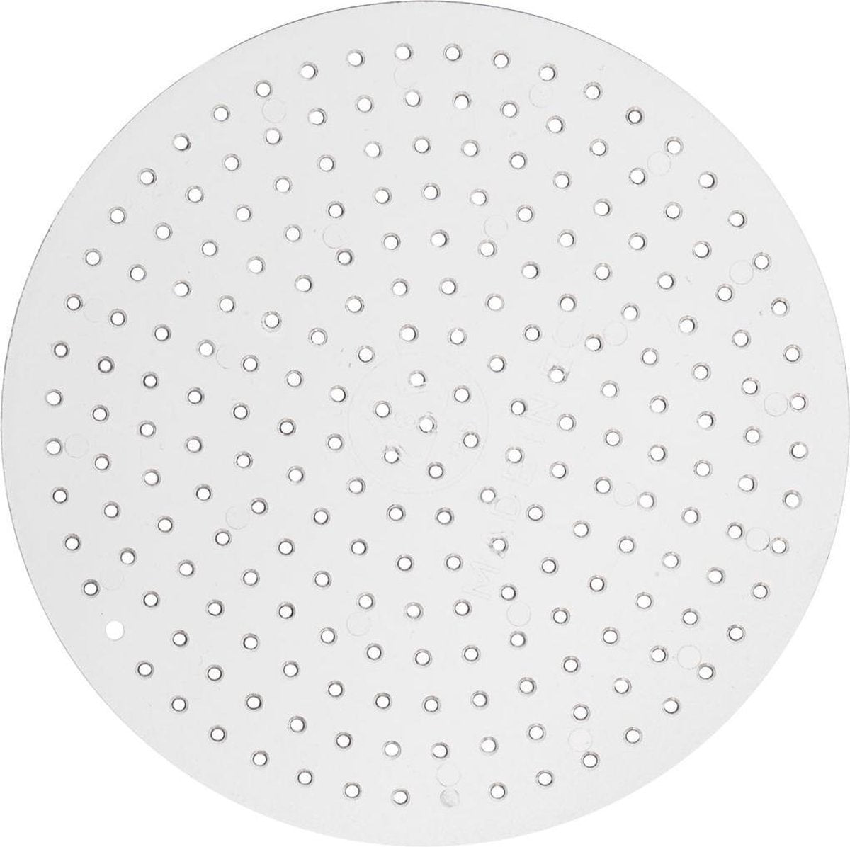 Creativ Company Grundplatte für Bügelperlen – runde Grundplatte – transparentes Perlenbrett – DIY-Perlenstütze – Durchmesser 8,5 cm – Set mit 10 Stück