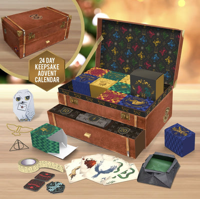 Paladone Harry Potter Andenken-Adventskalender – offiziell lizenzierte Aufbewahrungsbox mit 24 Schreibwaren-Überraschungen –
