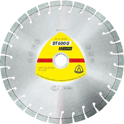 Klingspor Diamanttrennscheibe DT 600 U Supra D.230mm Bohrung.22...