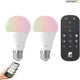 Eglo connect.z Eglo Starter-Z Starterpaket – 2x E27 RGB-LED-Lampen – Fernbedienung – ZigBee