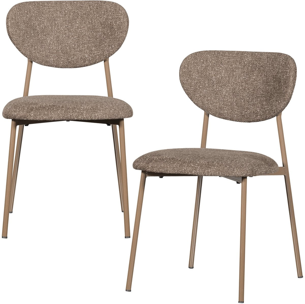 Woood Valor Esszimmerstühle – Polyester – Sand – 2er-Set