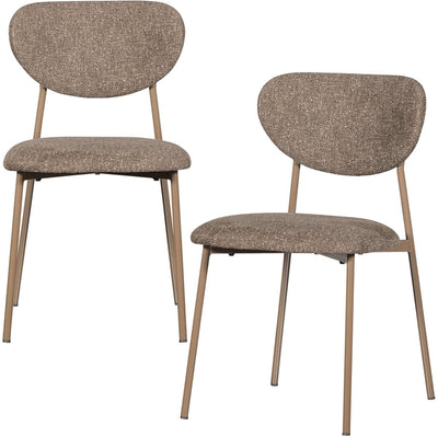 Woood Valor Esszimmerstühle – Polyester – Sand – 2er-Set