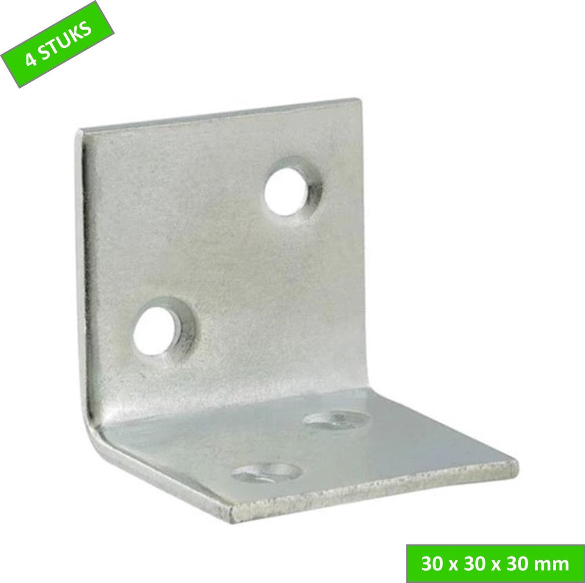 Starx-Verstärkungsecke – 30 x 30 x 30 mm – Stärke 2 mm – verzinkt – 4 Stück