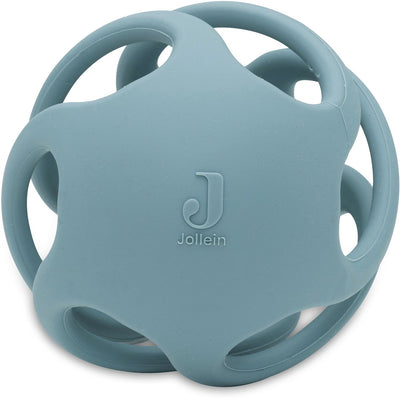 Jollein Baby-Beißring, Kugel aus Silikon – ø 9,5 cm – Seegrün