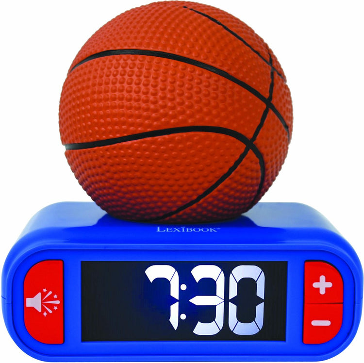Lexibook Digitalwecker mit 3D-Basketball-Nachtlicht und Soundeffekten