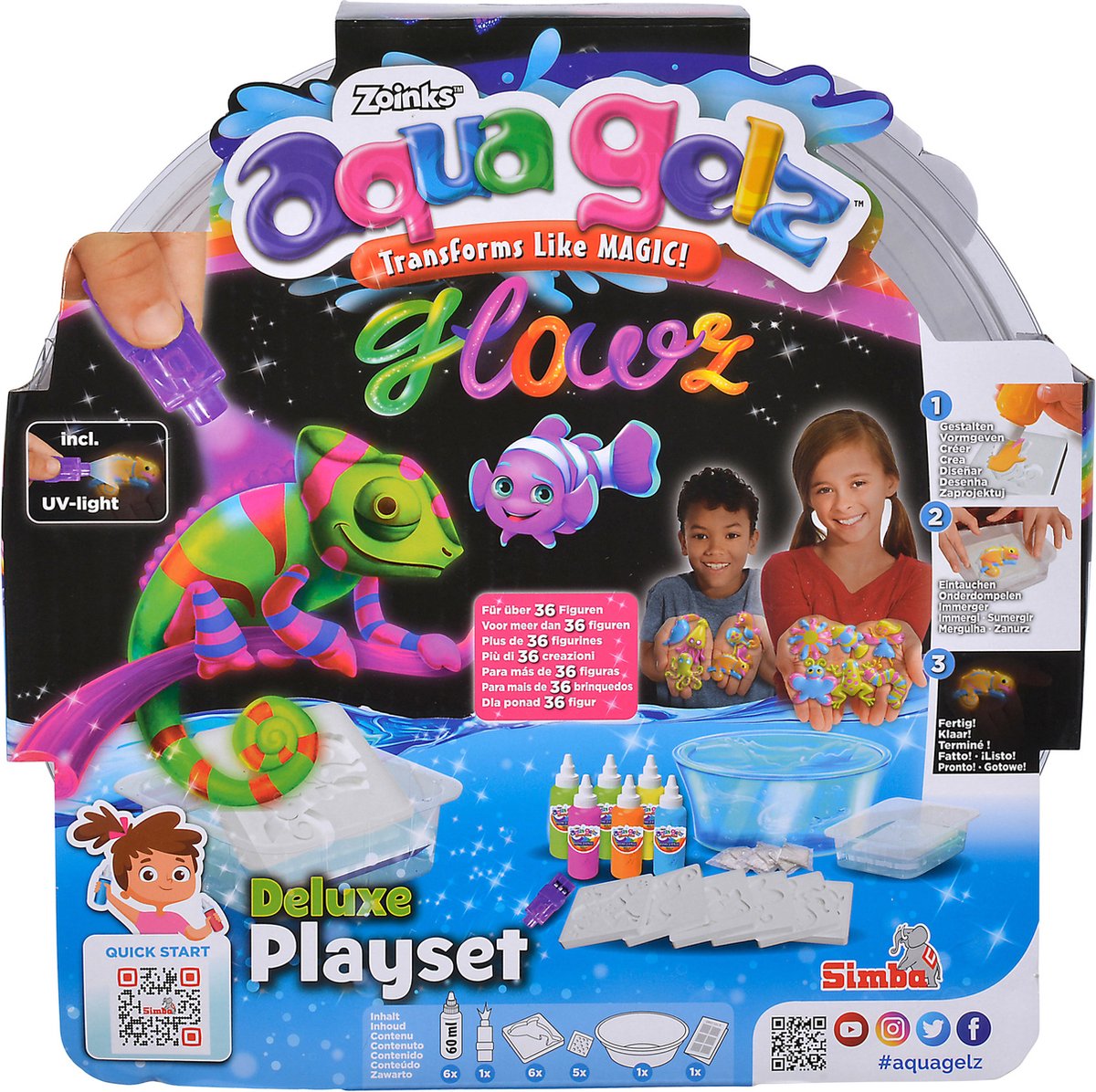 Aqua Gelz Deluxe leuchtet im dunklen Spielset