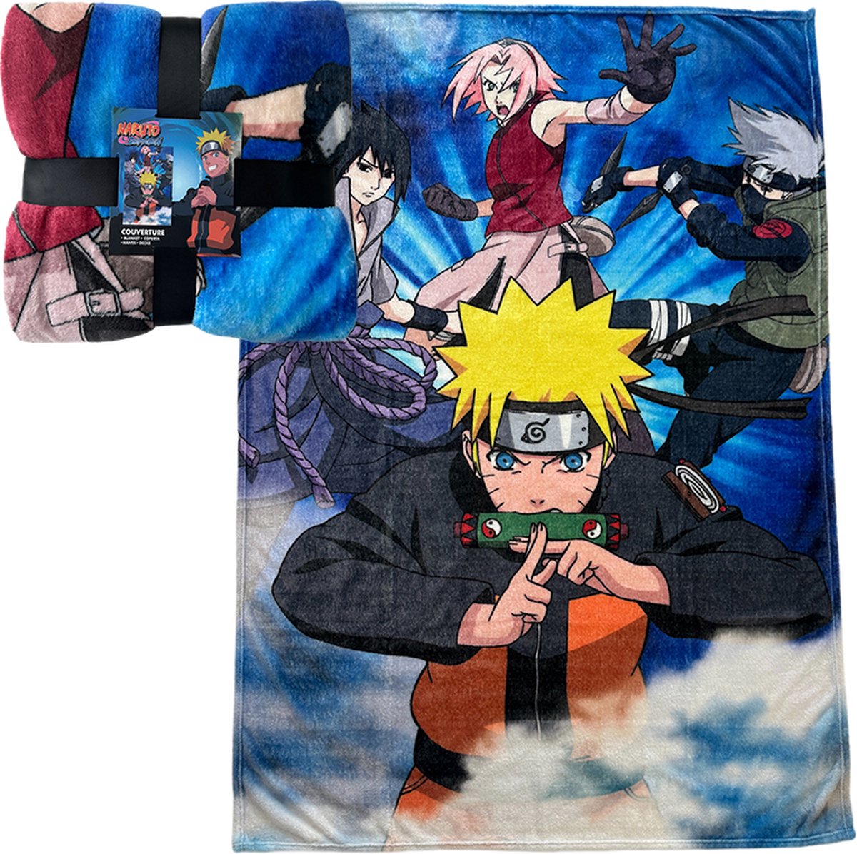 Konix Naruto - Fleecedecke - 130x180cm (kariert)
