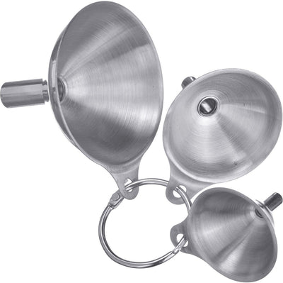 Westmark Trichterset, 3-teilig, ø 4,5 cm, 5,5 cm und 7,5 cm, Edelstahl, Mini, Silber, 51192270