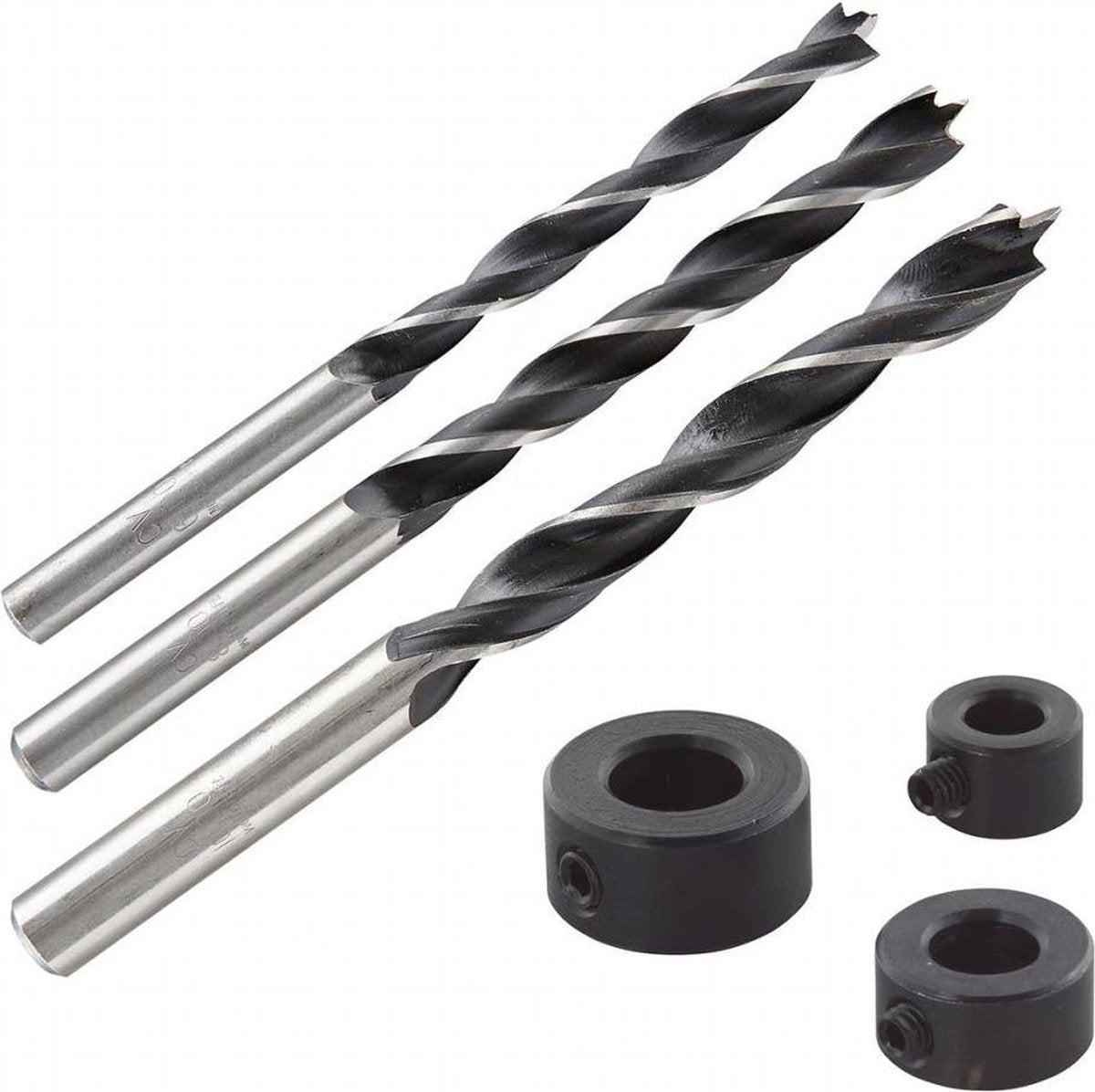 Wolfcraft - Holzbohrer-Set mit Tiefenanschlag für Dübel - Dübelbohrer ø 6, 8, 10 mm - 2730000