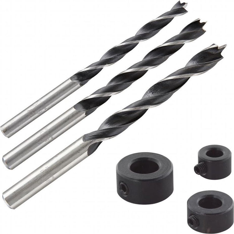 Wolfcraft - Holzbohrer-Set mit Tiefenanschlag für Dübel - Dübelbohrer ø 6, 8, 10 mm - 2730000