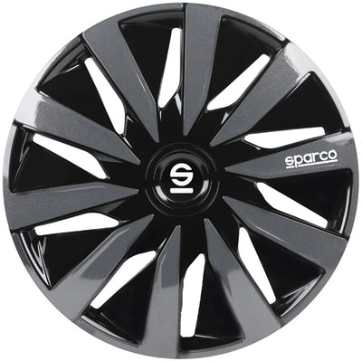 Radkappen Lazio 15 Zoll ABS schwarz grau 4er Set