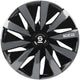 Radkappen Lazio 15 Zoll ABS schwarz grau 4er Set