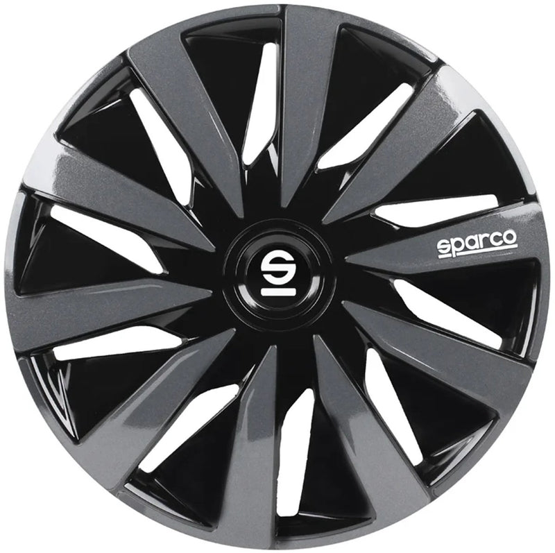 Radkappen Lazio 15 Zoll ABS schwarz grau 4er Set