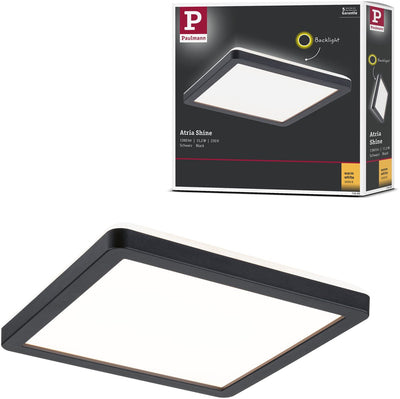 Paulmann LED Panel Atria Shine Hintergrundbeleuchtung eckig 190x190 mm 11,2W 900lm 3000K Schwarz