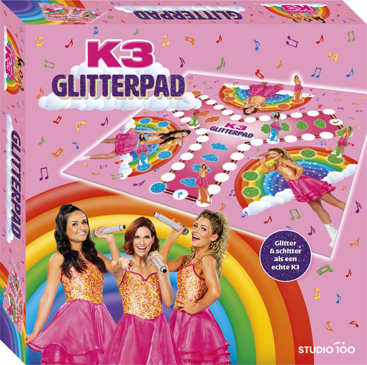 Studio 100 K3 Brettspiel - Glitterpad