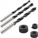 Wolfcraft - Holzbohrer-Set mit Tiefenanschlag für Dübel - Dübelbohrer ø 6, 8, 10 mm - 2730000