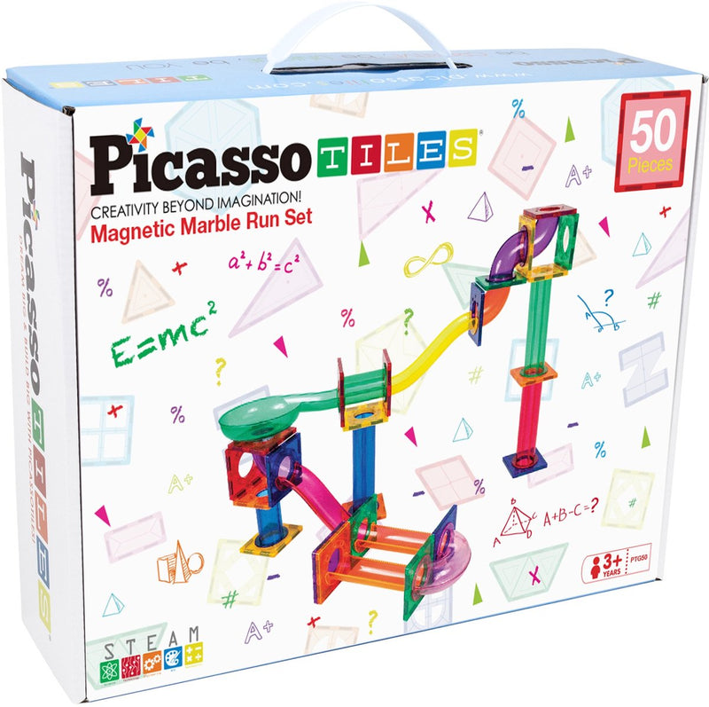 Selecta Picasso-Kugelbahn – magnetische Bauplättchen – 50 Stück.