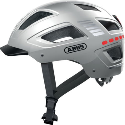 ABUS HELM HYBAN 2.0 LED-Signal Silber M 52-58 cm