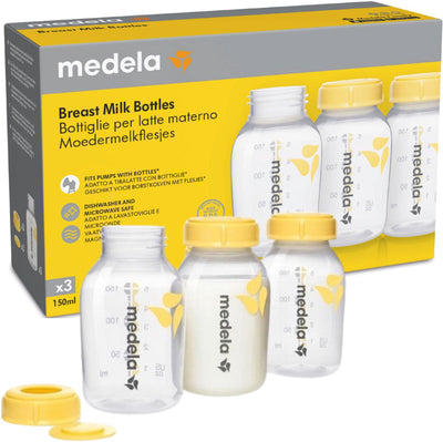 Medela-Serie – Babyflasche – 150 ml – 3 Stück – sichere Aufbewahrung