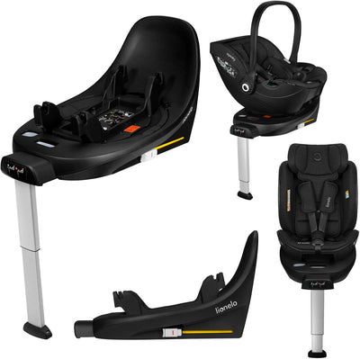 Lionelo Moxie I-Size-Basis – ISOFIX-Autositzbasis mit 360°-Drehung – Solide Anti-Rückprallzone – Anzeige für die korrekte Installation – Klicksystem – Anti-Rotationsrahmen – Klappbarer Stützfuß – Kompakte Größe – Kompatibel mit Moxie Moxie Next