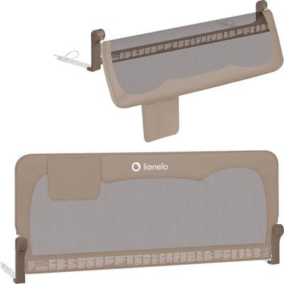 Lionelo Hanna – Bettgitter 150x66 cm – 180° klappbar – Aluminiumrahmen – sicherer Gurtstand – bis 27 kg – luftiges Netz – für Matratzen bis 45 cm – SGS-zertifiziert – reisefreundlich – einfache Montage