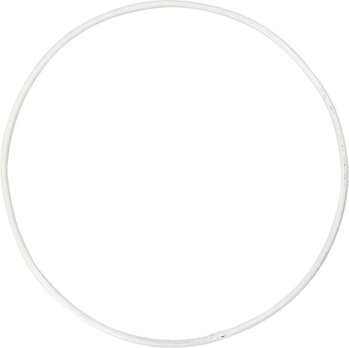 Creativ Company Metalldrahtring, D 30 cm, Stärke 3 mm, weiß, 5 Stück 1 Box