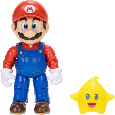 Jakks Super Mario Galaxy Movie – 13 cm große Figurenserie – Mario-Figur mit Luma-Stern