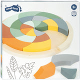 Kleines Fuß -Holzform -Puzzle rund, 24.. - afbeelding 1