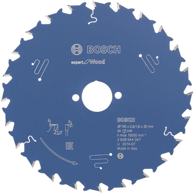 Bosch 2608644047 Kreissägeblatt Expert für Holz 190x30 - 24 Zähne